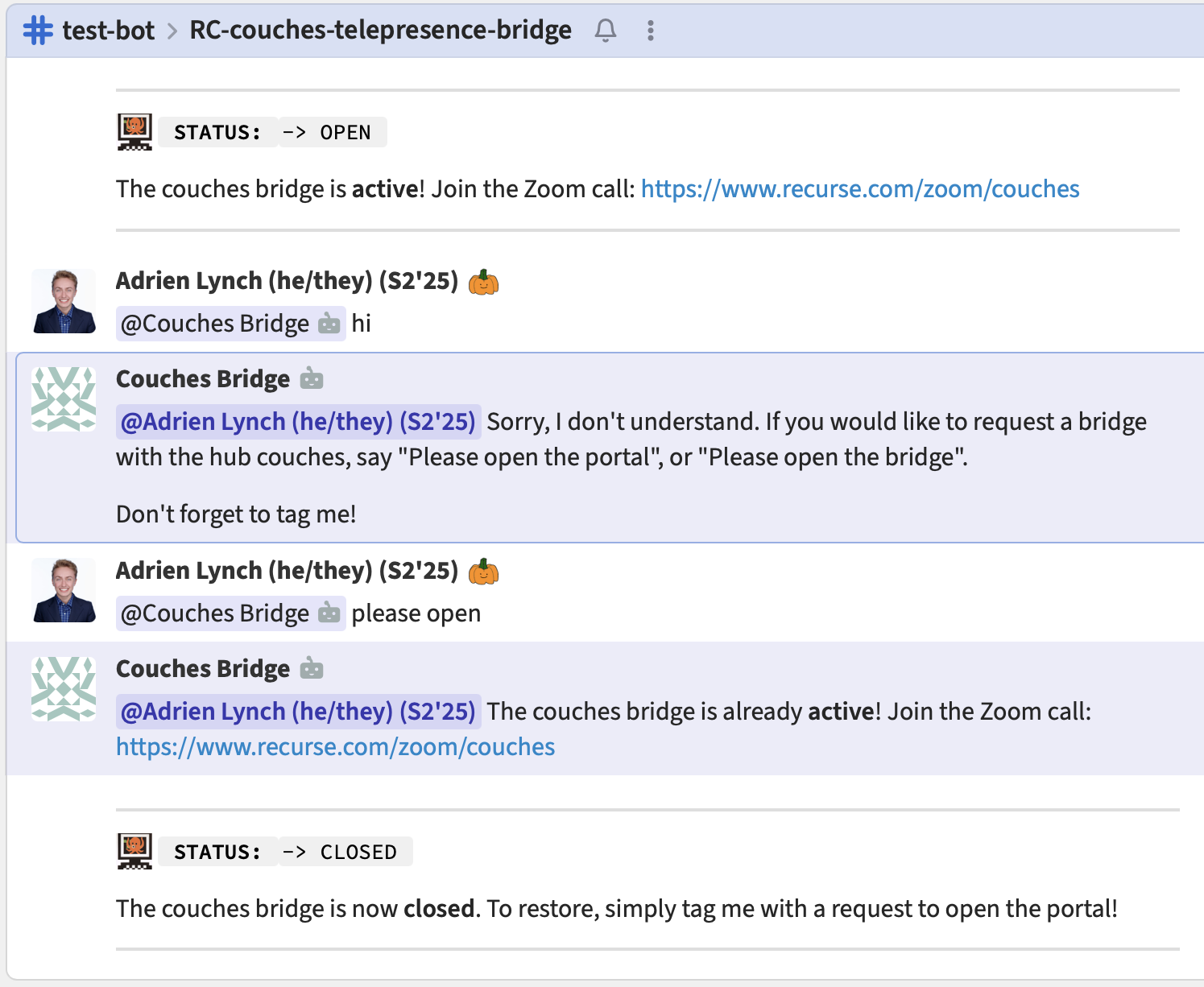 RC Couches Telepresence